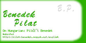 benedek pilat business card